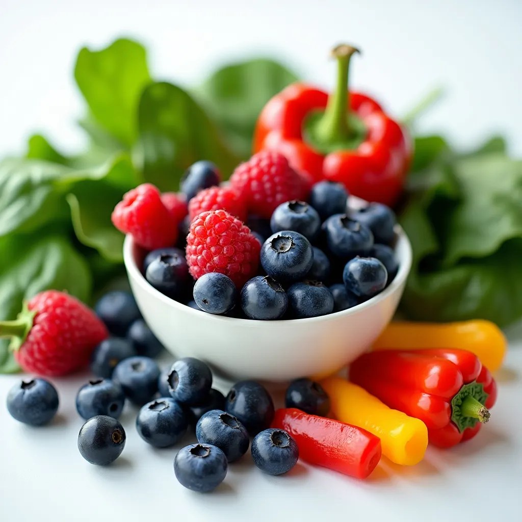 Assortiment de baies colorées, riches en antioxydants